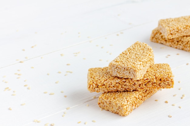 Indian chikki dessert on the table