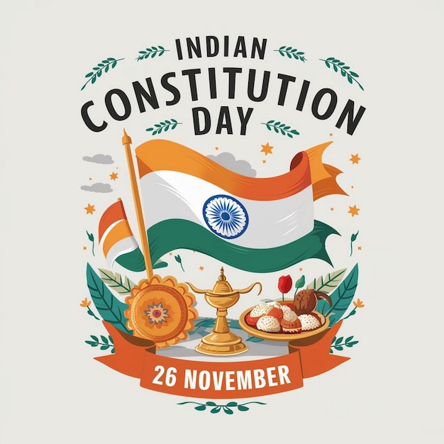 Indian Constitution Day Design Illustration