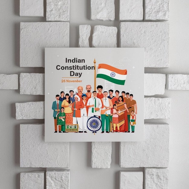 Indian Constitution Day Design Illustration