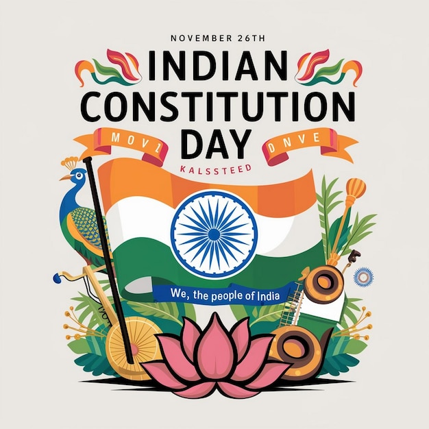 Indian Constitution Day Design Illustration