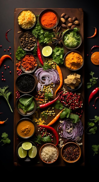 Indian Cuisine and Culture Through Stunning Posters and Design Colorful Menu Flyer Concept