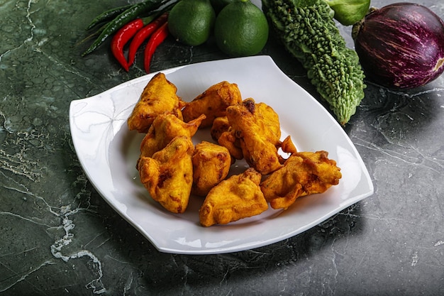 Photo indian cuisine paneer pakora cheese