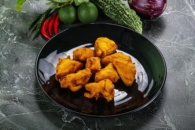 Photo indian cuisine paneer pakora cheese