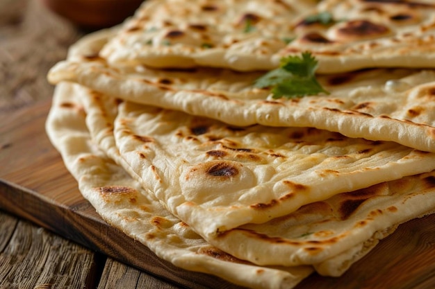 Indian cuisine stuffed aloo paratha bread with potato