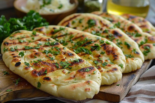 Indian cuisine tandoori bread naan