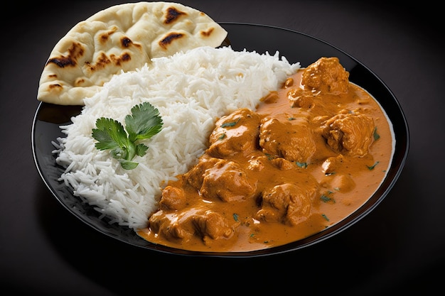 Indian cuisines tasty butter chicken curry meal