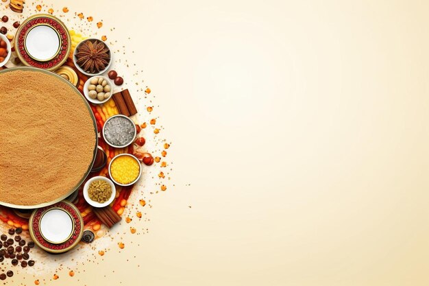 Photo indian cultural bhai dooj occasion background with puja thali design