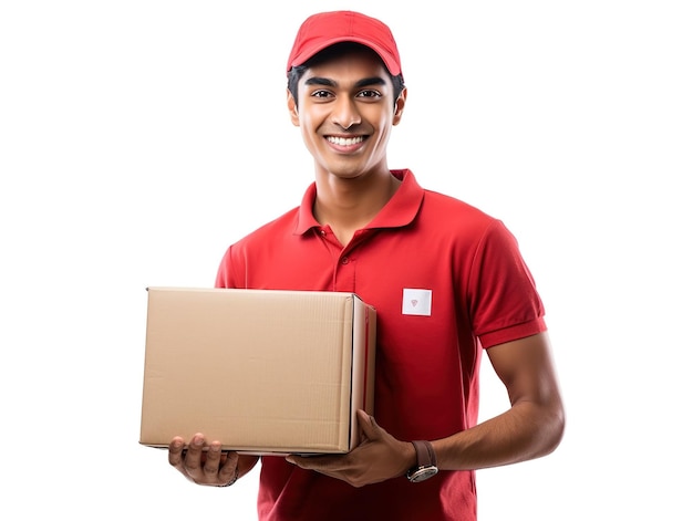 Indian delivery man for mock up