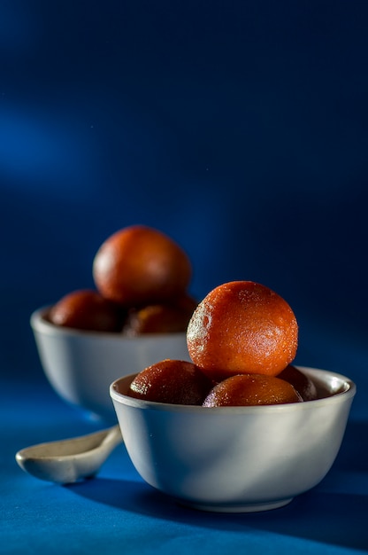 Indian Dessert : Gulab Jamun in bowl