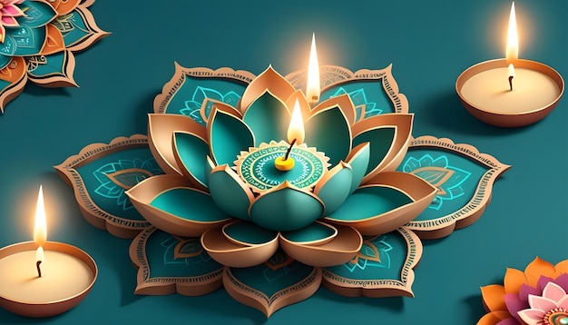 Indian Diwali Design Celebration Post Background