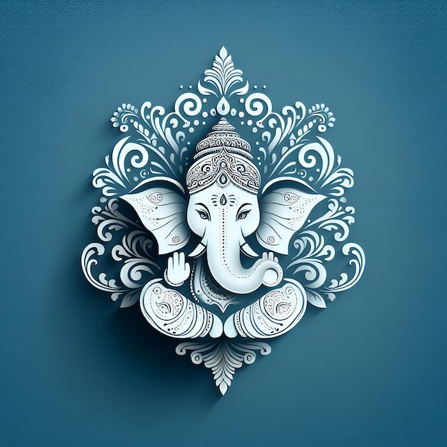 Photo indian famous god vinayaka ai generated illustrations