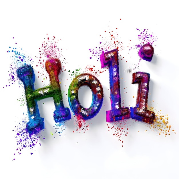 Photo indian festival happy holi background with colorful text effect holi greetings background