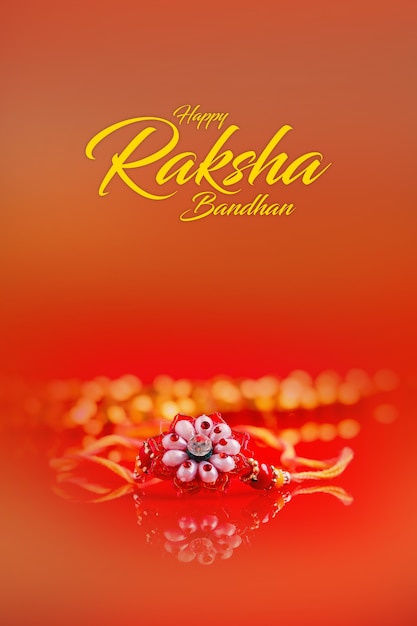 Photo indian festival raksha bandhan , happy raksha bandhan in english calligraphy