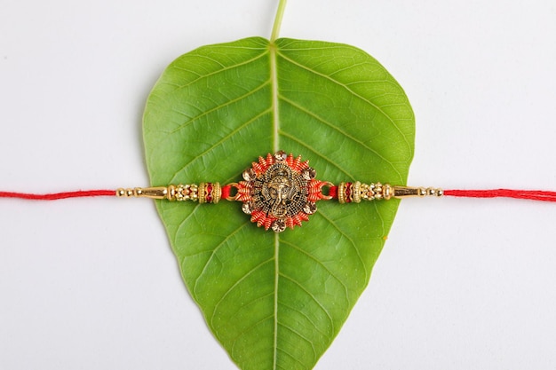 Indian festival Raksha Bandhan A traditional Indian wrist band which is a symbol of love between Brothers and Sisters