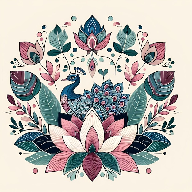 Indian Floral Design Mughal Floral Motif