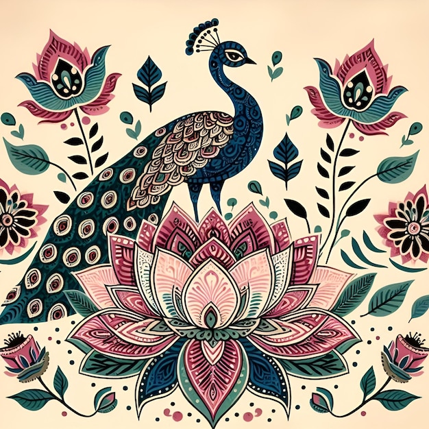 Indian Floral Design Mughal Floral Motif