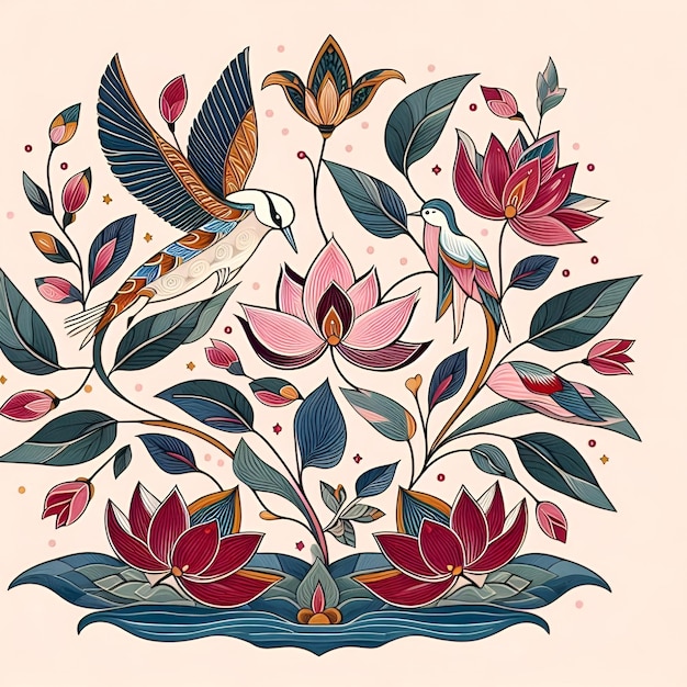 Indian Floral Design Mughal Floral Motif