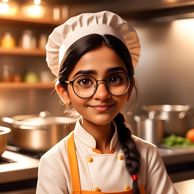 indian girl chef