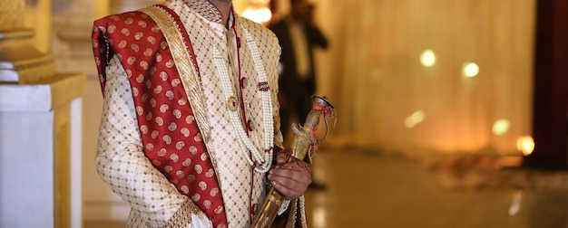 Indian groom on a wedding day