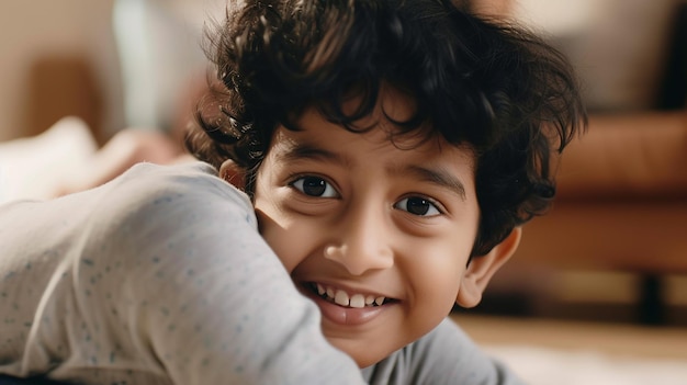 Photo indian happy and cute little boy