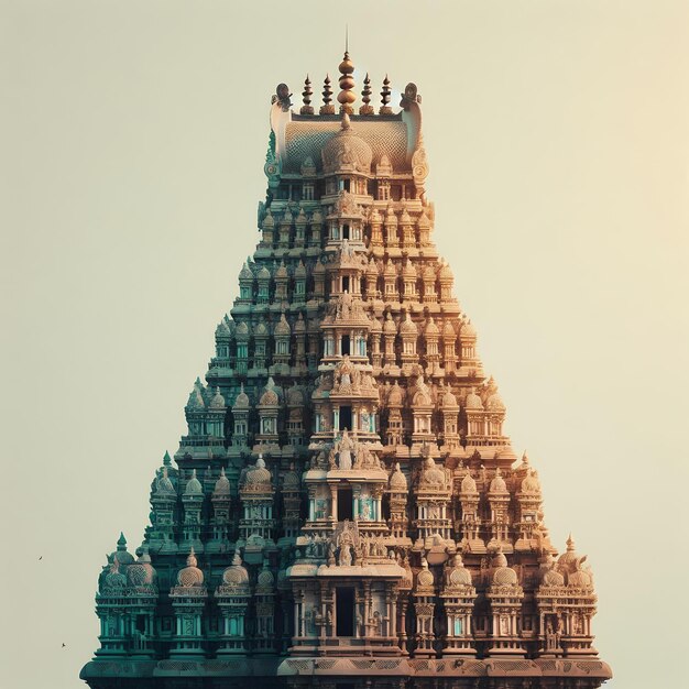 Photo indian hindu temple gopuram ai generated images