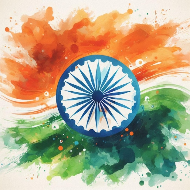 Indian independence day background flat illustration