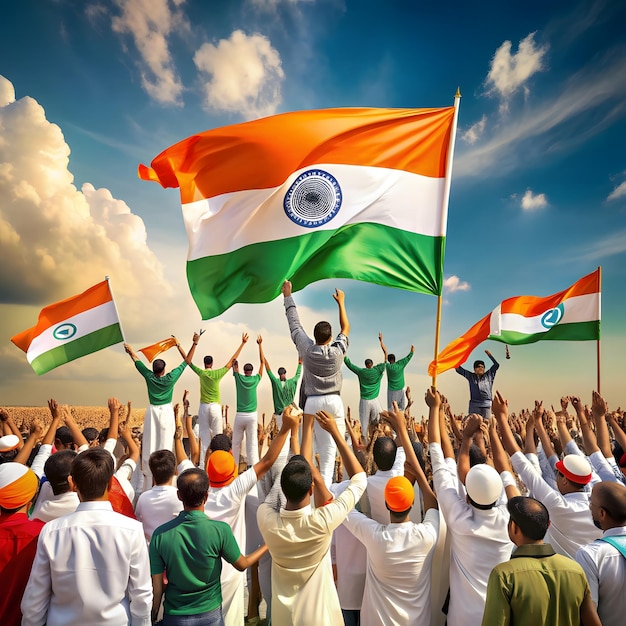 Indian Independence day celebrating India Independence Day greeting card 15 august republic day