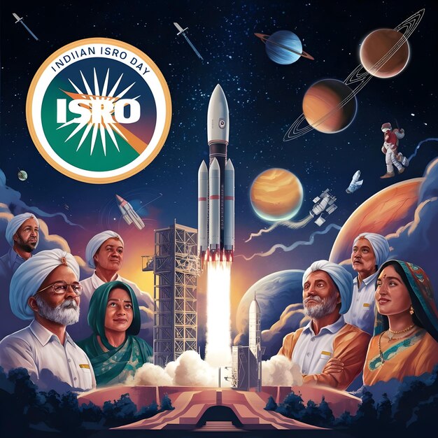 Photo indian isro day indian space research organisation day