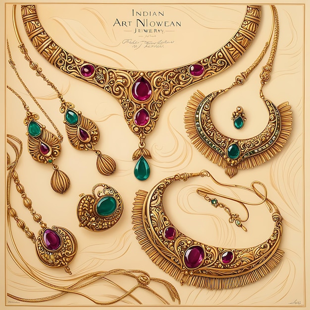 Indian Jewellery Art Design Created by Ai