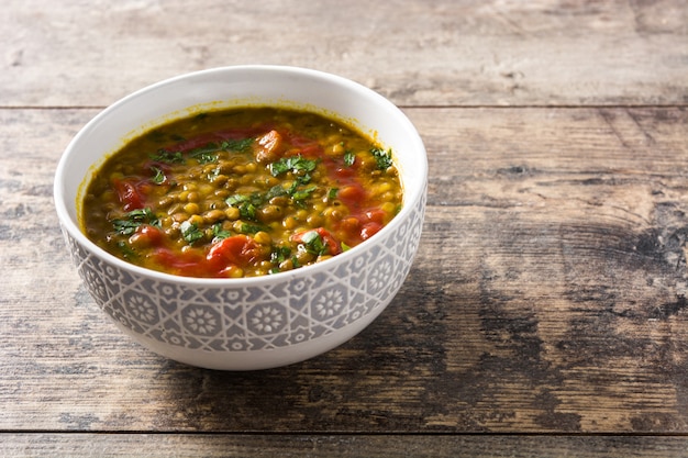 Indian lentil soup dal in a bowl