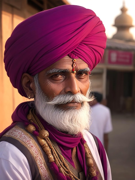 Indian man in a city background