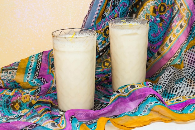 Indian national drink lassi with yogurt and spices