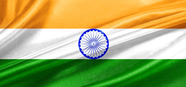 Indian national flag wavy silky