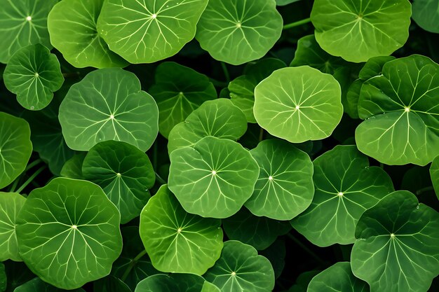 Indian Pennywort manimuni leaf green foliage close up shot