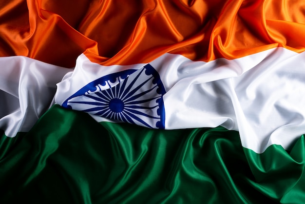 Indian republic day concept. Indian flag background.