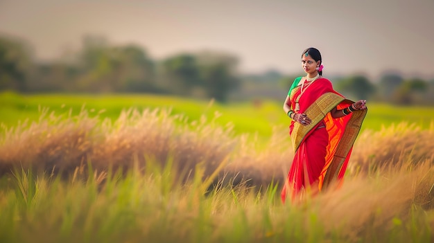 Indian rural womans in traditional saree