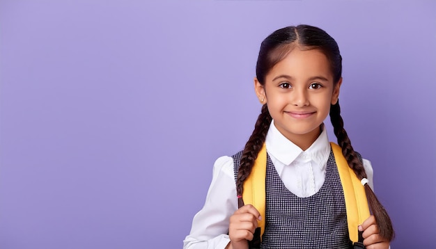 Indian School Girl Smiling Face