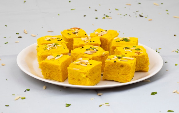 Indian Special Traditional Sweet Food Soan Papdi