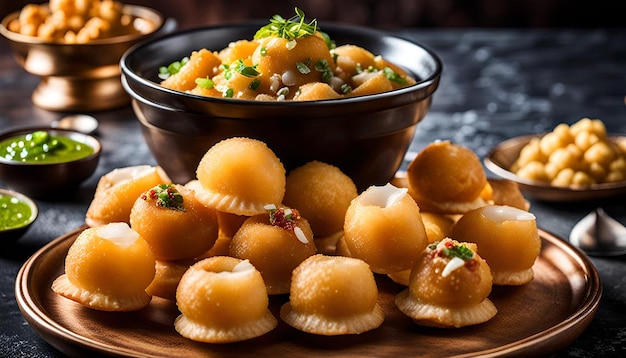 Indian street food pani puri