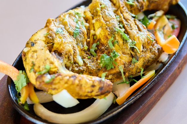 Indian Tandoori Chicken dish on a table