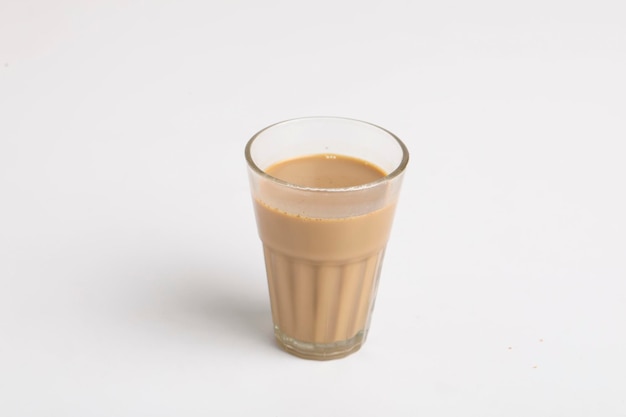 Indian tea. famous refreshment tea on white background.