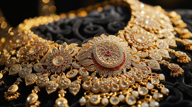 Indian Traditional Gold Jewellery on Beautiful