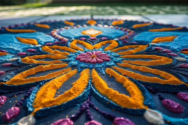 Indian traditional sweet food rangoli for diwali or any other festivals selective focus