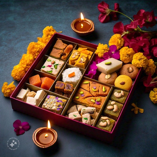 Photo indian traditional sweets set isolated diwali and holi celebration mithai sweets collection