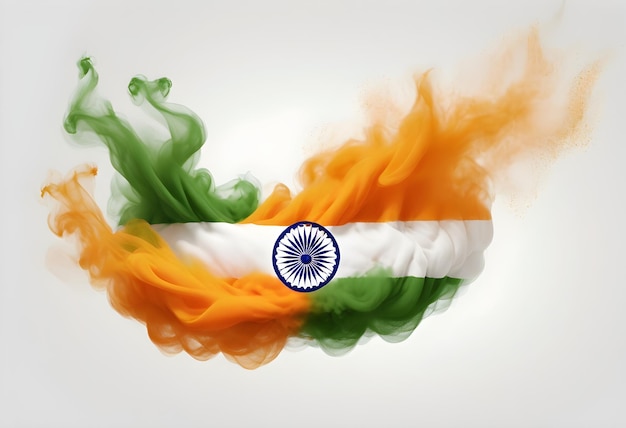 Indian tricolor smoke