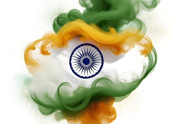 Indian tricolor smoke