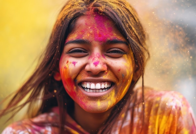 Indian women celebrating Holi