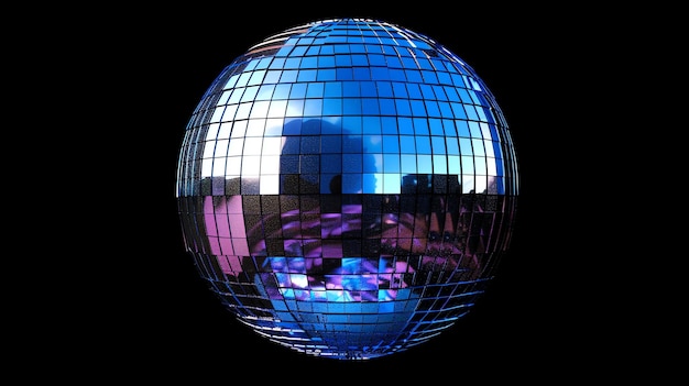 Indigo disco ball realistic