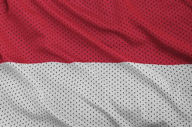 Indonesia flag printed on a polyester nylon mesh