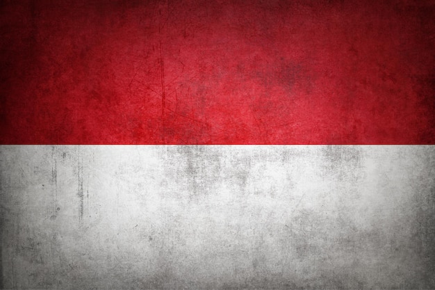 Indonesia flag with grunge texture.